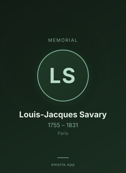 Memorial portrait of Louis-Jacques Savary