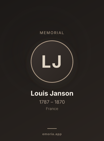 Memorial portrait of Louis Janson