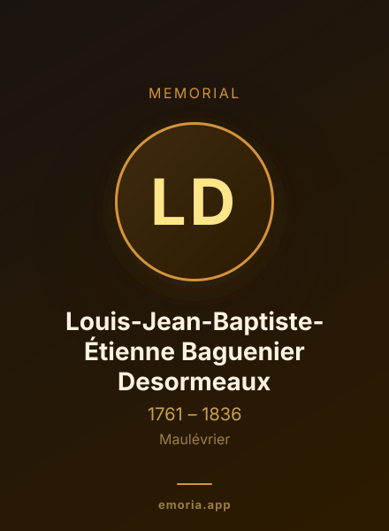 Memorial portrait of Louis-Jean-Baptiste-Étienne Baguenier Desormeaux