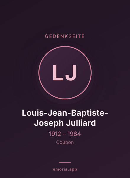 Gedenkportrait von Louis-Jean-Baptiste-Joseph Julliard