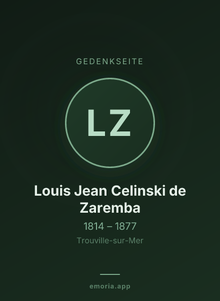 Gedenkportrait von Louis Jean Celinski de Zaremba