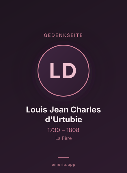 Gedenkportrait von Louis Jean Charles d'Urtubie