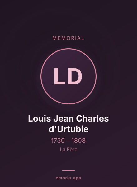 Memorial portrait of Louis Jean Charles d'Urtubie