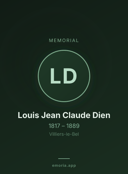 Memorial portrait of Louis Jean Claude Dien