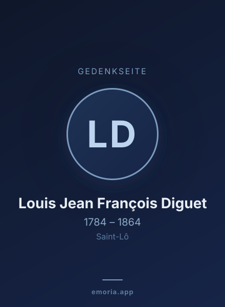 Gedenkportrait von Louis Jean François Diguet