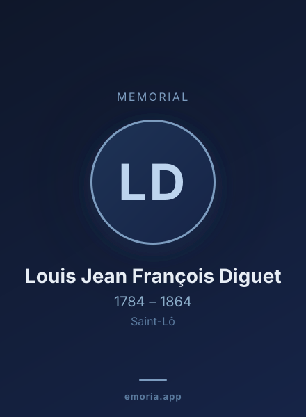 Memorial portrait of Louis Jean François Diguet