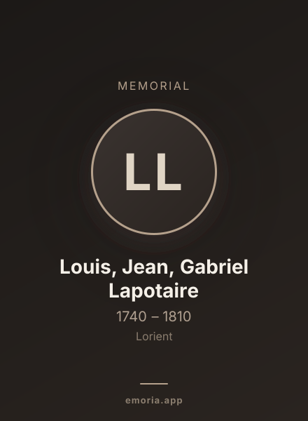 Memorial portrait of Louis, Jean, Gabriel Lapotaire