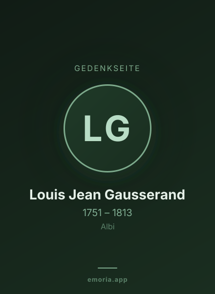 Gedenkportrait von Louis Jean Gausserand