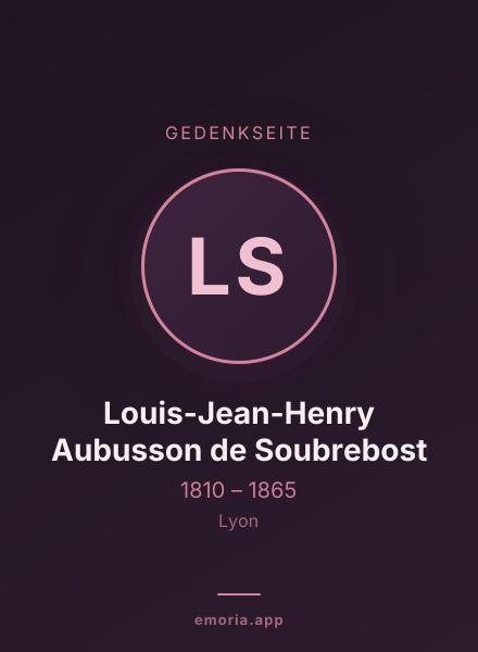 Gedenkportrait von Louis-Jean-Henry Aubusson de Soubrebost