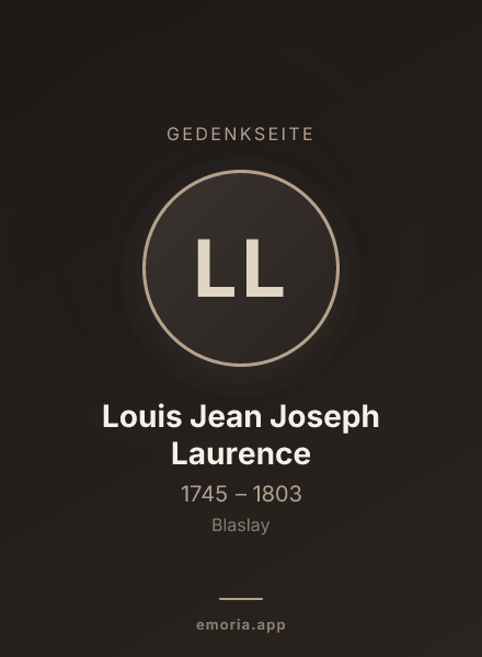 Gedenkportrait von Louis Jean Joseph Laurence