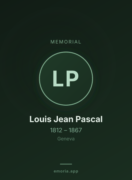 Memorial portrait of Louis Jean Pascal