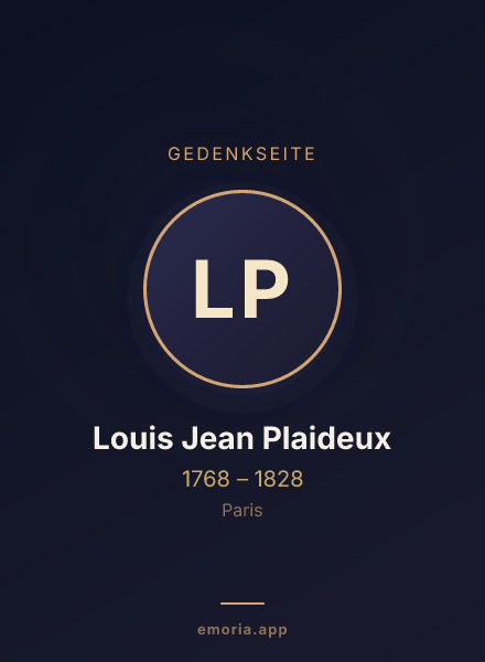 Gedenkportrait von Louis Jean Plaideux