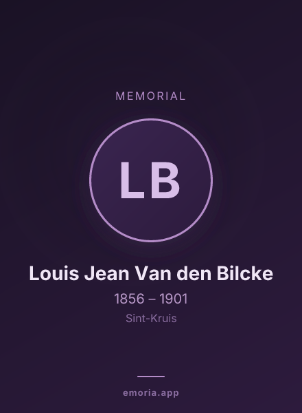 Memorial portrait of Louis Jean Van den Bilcke