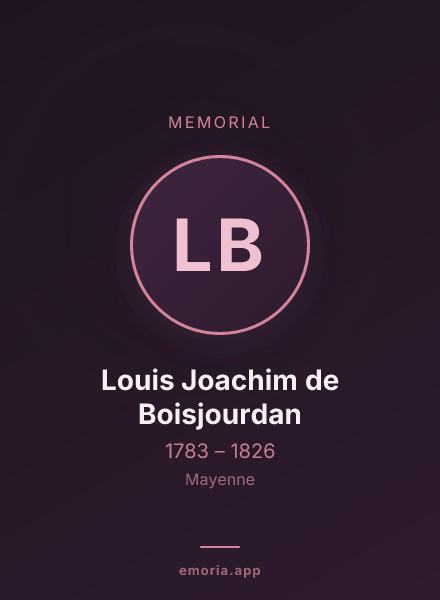 Memorial portrait of Louis Joachim de Boisjourdan