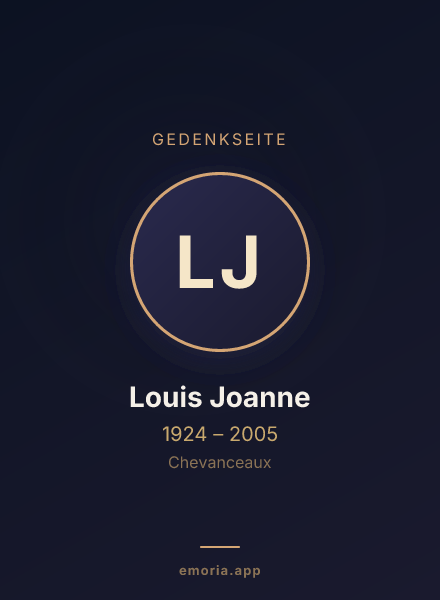 Gedenkportrait von Louis Joanne