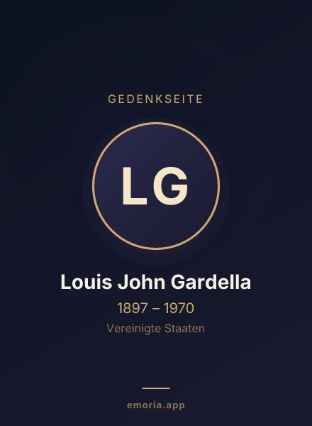Gedenkportrait von Louis John Gardella