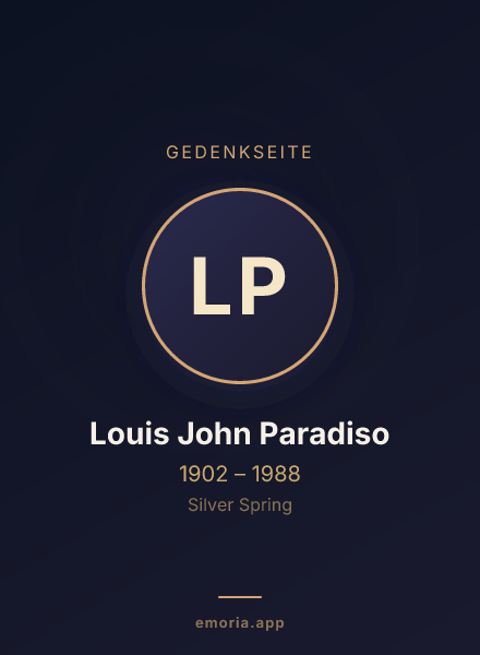 Gedenkportrait von Louis John Paradiso