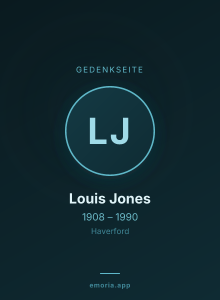 Gedenkportrait von Louis Jones