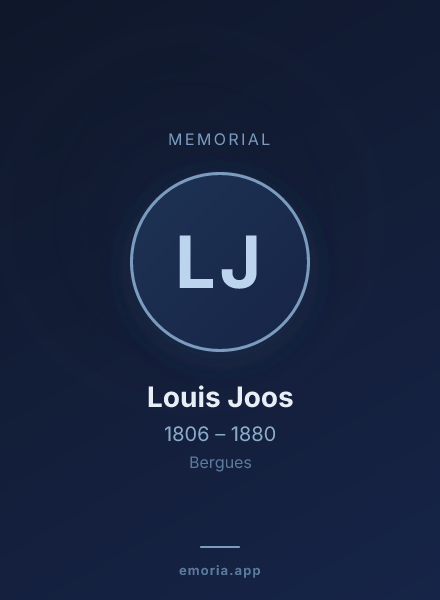 Memorial portrait of Louis Joos