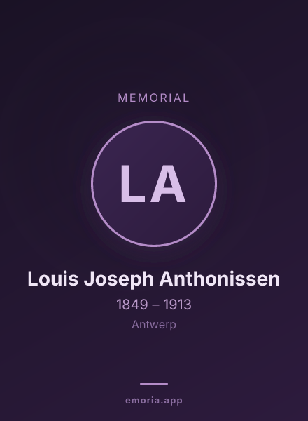 Memorial portrait of Louis Joseph Anthonissen