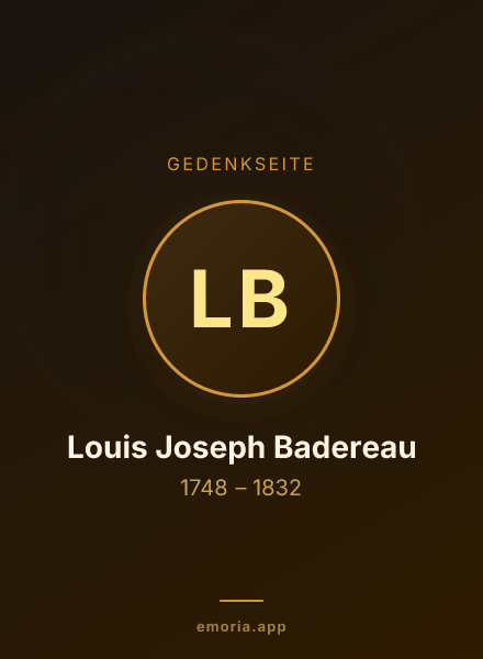 Gedenkportrait von Louis Joseph Badereau