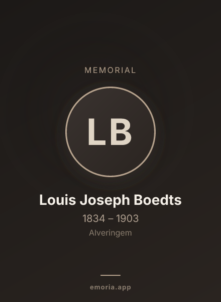 Memorial portrait of Louis Joseph Boedts