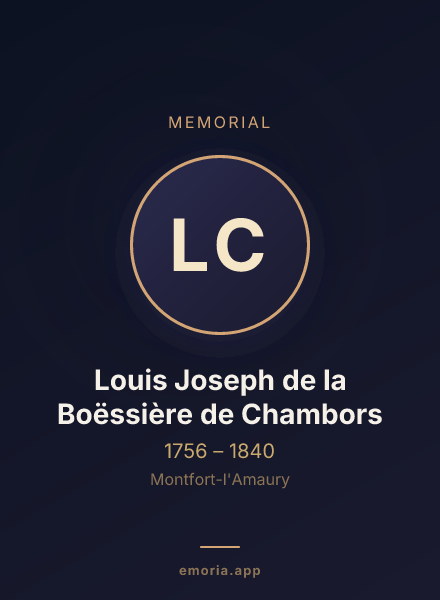 Memorial portrait of Louis Joseph de la Boëssière de Chambors