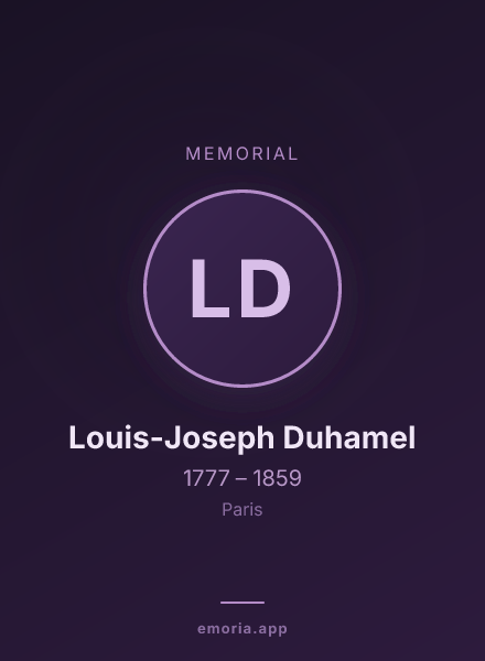 Memorial portrait of Louis-Joseph Duhamel