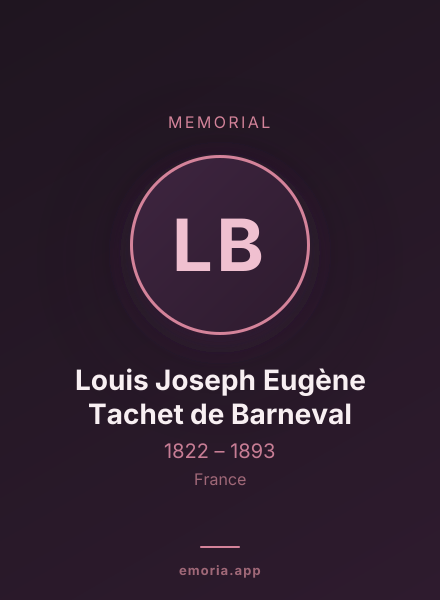 Memorial portrait of Louis Joseph Eugène Tachet de Barneval