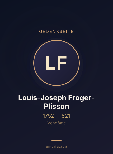 Gedenkportrait von Louis-Joseph Froger-Plisson