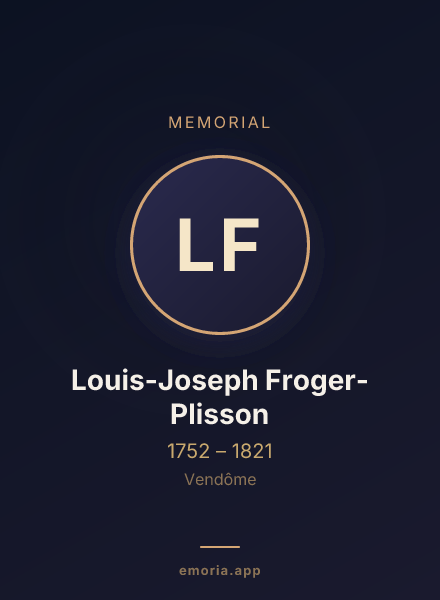 Memorial portrait of Louis-Joseph Froger-Plisson
