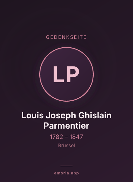 Gedenkportrait von Louis Joseph Ghislain Parmentier