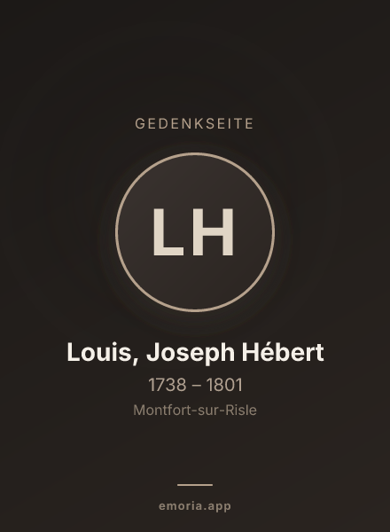 Gedenkportrait von Louis, Joseph Hébert