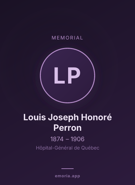 Memorial portrait of Louis Joseph Honoré Perron