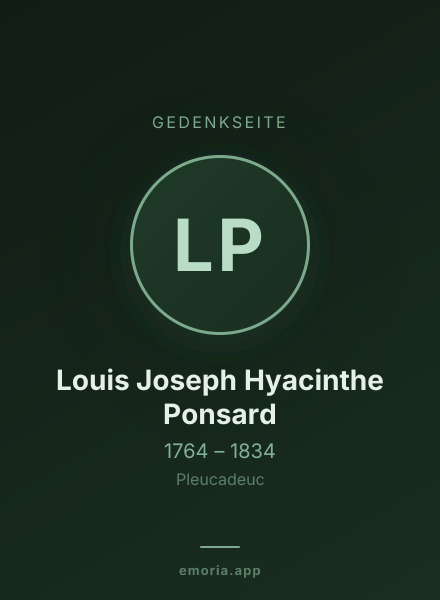 Gedenkportrait von Louis Joseph Hyacinthe Ponsard
