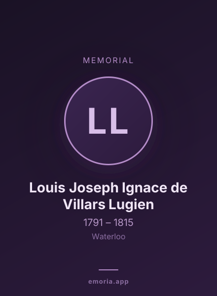 Memorial portrait of Louis Joseph Ignace de Villars Lugien