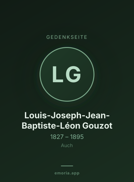 Gedenkportrait von Louis-Joseph-Jean-Baptiste-Léon Gouzot
