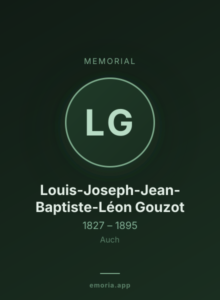 Memorial portrait of Louis-Joseph-Jean-Baptiste-Léon Gouzot