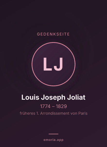 Gedenkportrait von Louis Joseph Joliat