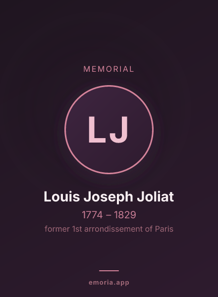 Memorial portrait of Louis Joseph Joliat