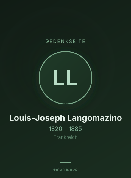 Gedenkportrait von Louis-Joseph Langomazino