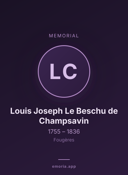 Memorial portrait of Louis Joseph Le Beschu de Champsavin