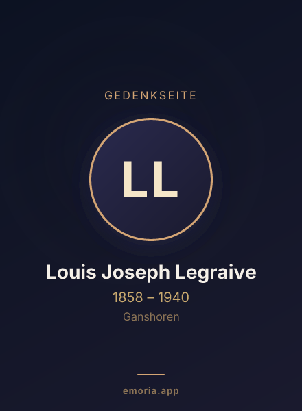 Gedenkportrait von Louis Joseph Legraive