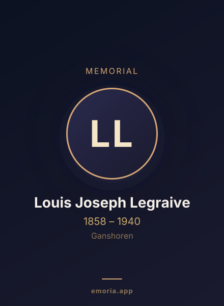 Memorial portrait of Louis Joseph Legraive