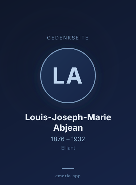 Gedenkportrait von Louis-Joseph-Marie Abjean