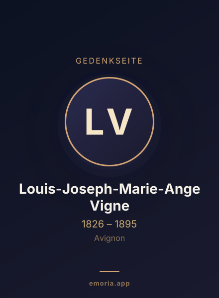 Gedenkportrait von Louis-Joseph-Marie-Ange Vigne