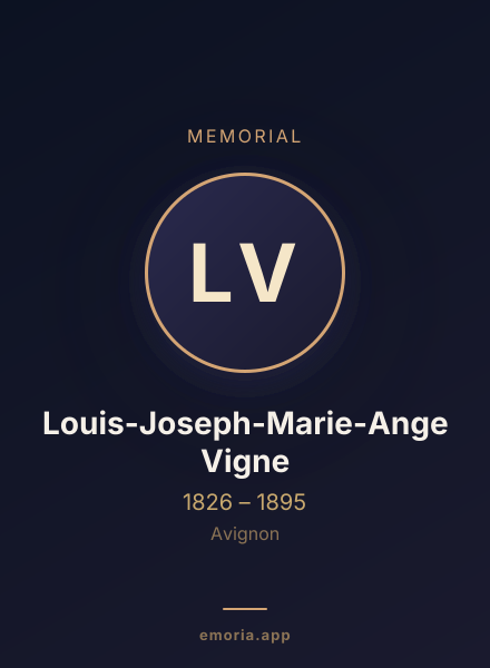 Memorial portrait of Louis-Joseph-Marie-Ange Vigne