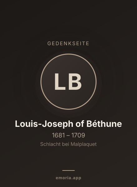 Gedenkportrait von Louis-Joseph of Béthune