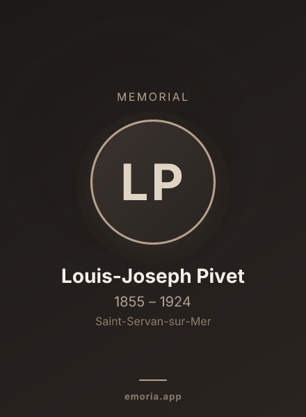 Memorial portrait of Louis-Joseph Pivet