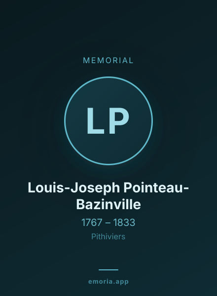 Memorial portrait of Louis-Joseph Pointeau-Bazinville